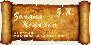 Zorana Midović vizit kartica